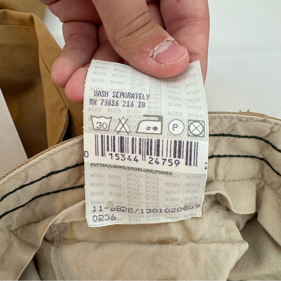 Hugo Boss Roberts Inn Polyester Tan Khaki Mens Pleated Golf Pant Size 40x34 NWD - Picture 9 of 14